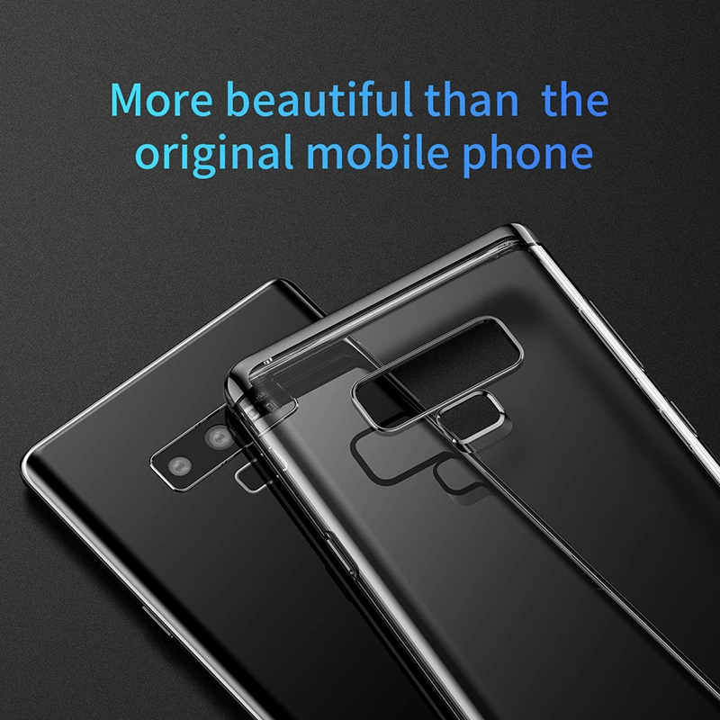 Роскошный мягкий силиконовый чехол Baseus для samsung Note 9 Ультратонкий Прозрачный Galaxy