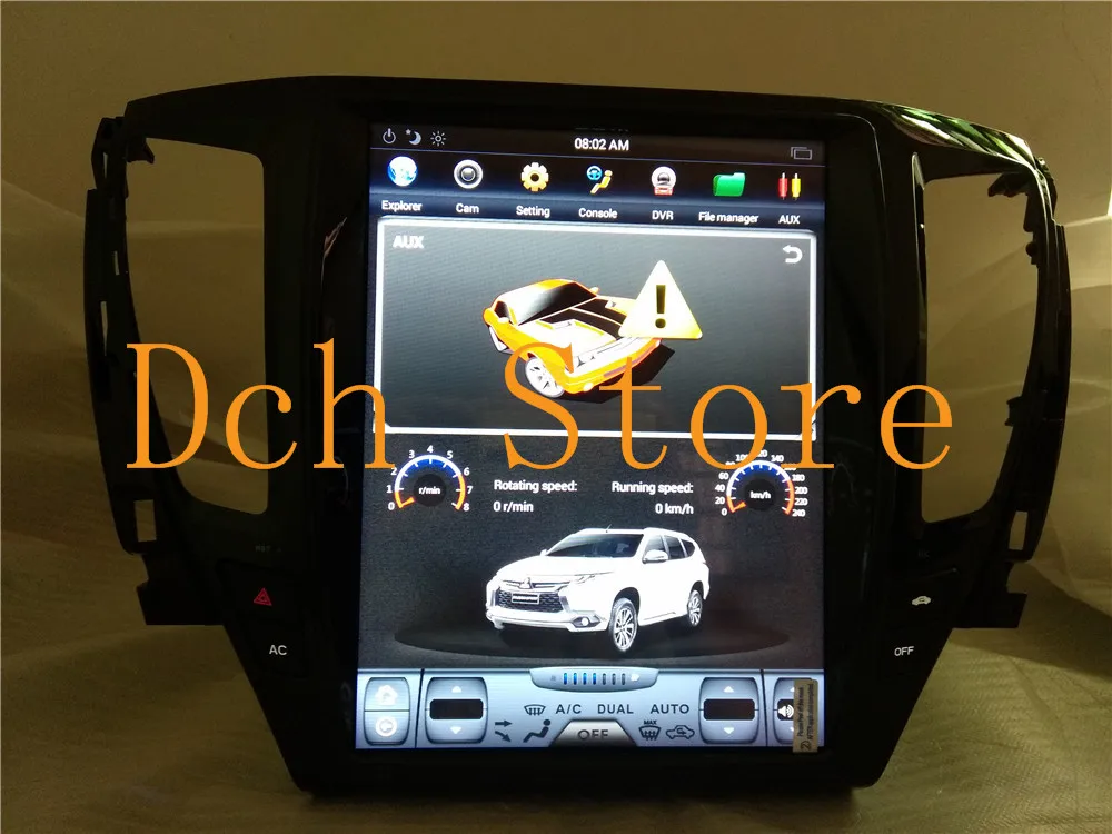12,1 дюймов вертикальный Tesla стиль Android 8,1 PX6 автомобильный DVD gps навигатор плеер для MITSUBISHI PAJERO Sport L200