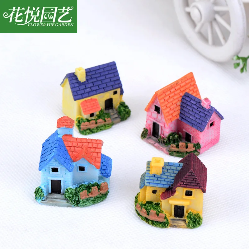 1 шт. вилла в европейском стиле маленькая с микрообзором украшение из смолы