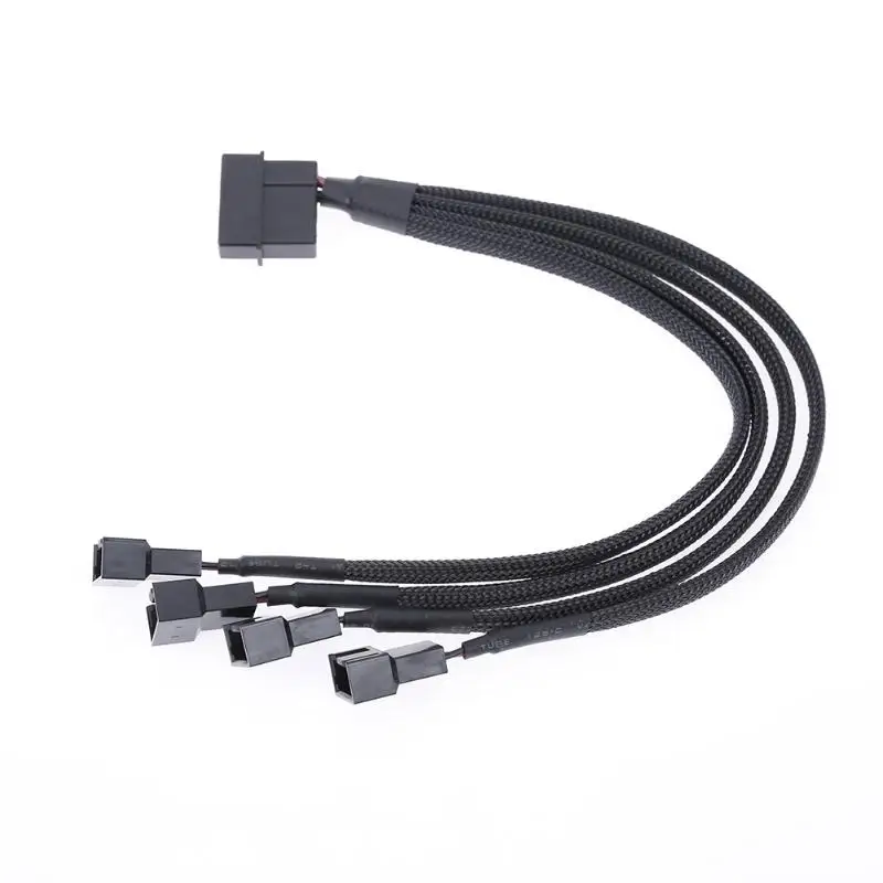 Горячая продажа 2 шт 4pin IDE Molex к 4 портам 3Pin/4Pin PC охлаждающий вентилятор кабель
