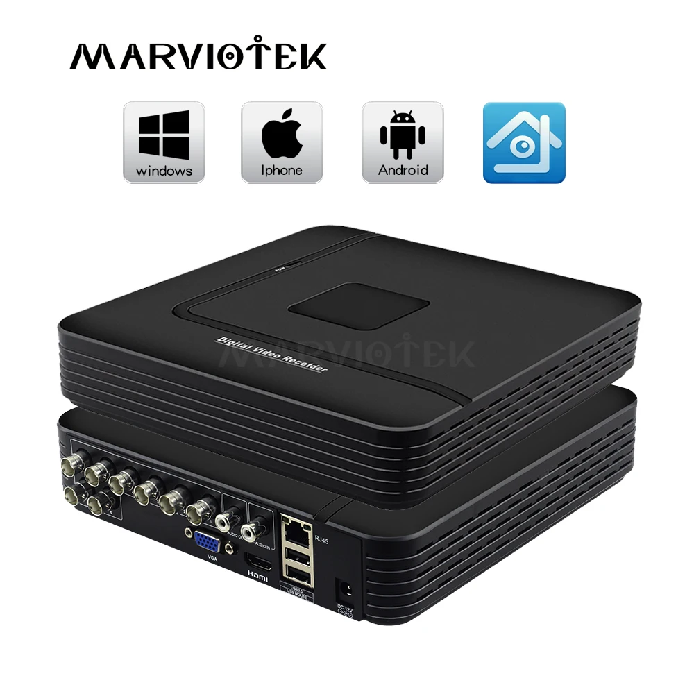 8-канальный 1080N AHD Мини DVR система ONVIF мини NVR 1080P 16CH 5в1 TVI CVI AHD IP HDMI P2P облачная Сеть CCTV NVR AHD видео рекордер
