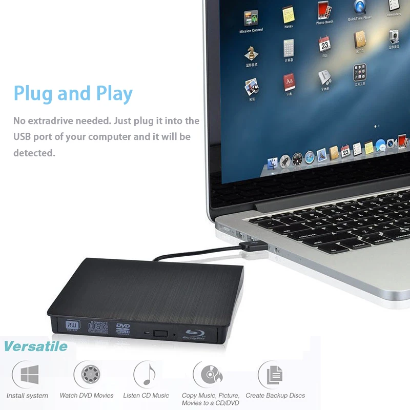 YiYaYo 3D Blu-Ray диск внешний USB3.0 файлы для CD/DVD диска с многократной записью BD-ROM Оптический Привод Blu-ray писатель для Apple iMacbook ноутбук компьютер