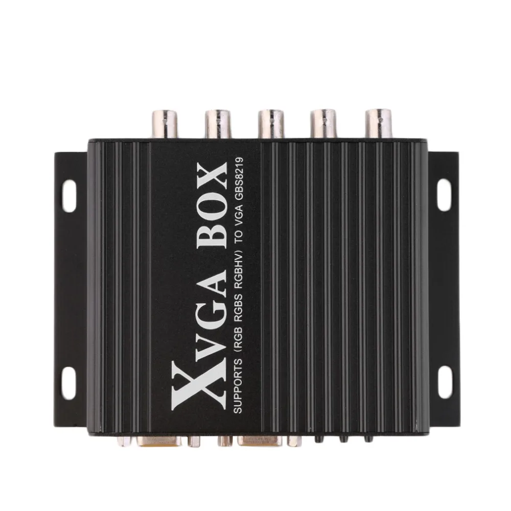 XVGA коробка CGA EGA RGB RGBS RGBHV в VGA промышленный монитор видео конвертер с USPlug адаптер