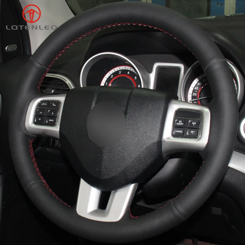 LQTENLEO черный кожаный автомобильный чехол на руль для Dodge Journey JCUV Avenger зарядное устройство Durango большой караван Challeng