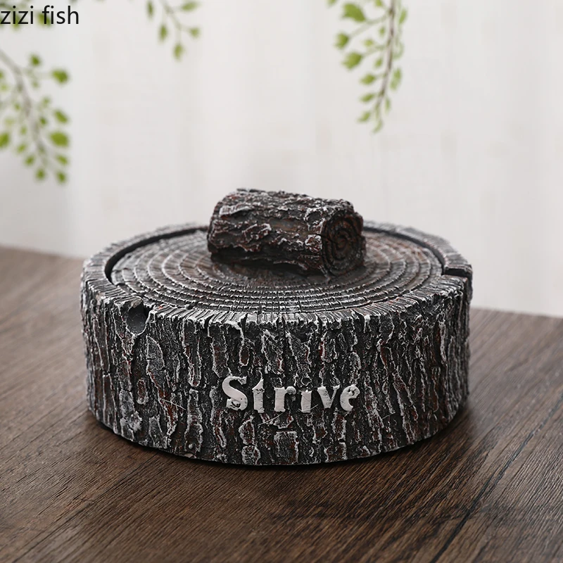 Европейский стиль Творческий Круглый камень пепельница Портативный машины дома