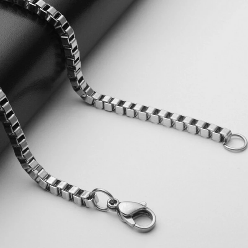 Коробка из нержавеющей стали цепь для ожерелья DIY ювелирных изделий делая мужчин женщин Звено Цепи чокер Аксессуары 1,5 мм 2 мм