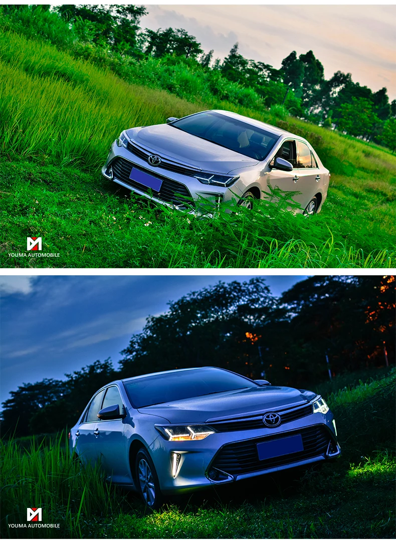 Автомобильный Стайлинг для Toyota Camry V55 светодиодный Camry фары drl Объектив двойной луч H7 HID Xenon