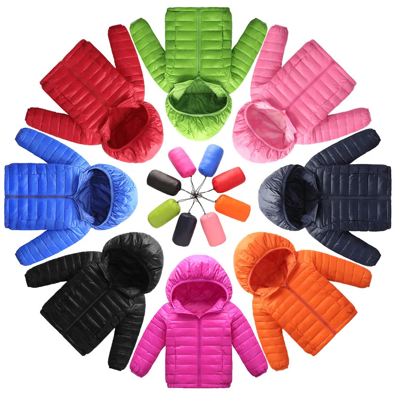 Очень легкая зимняя куртка-пуховик 2018 осень-зима теплая куртка для мальчиков и