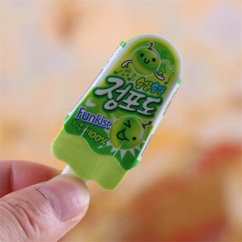 1 PCS New Cute Creative Popsicle Rubber Eraser For Kids Student Gift Novelty Item School Supplies Stationery | Канцтовары для офиса