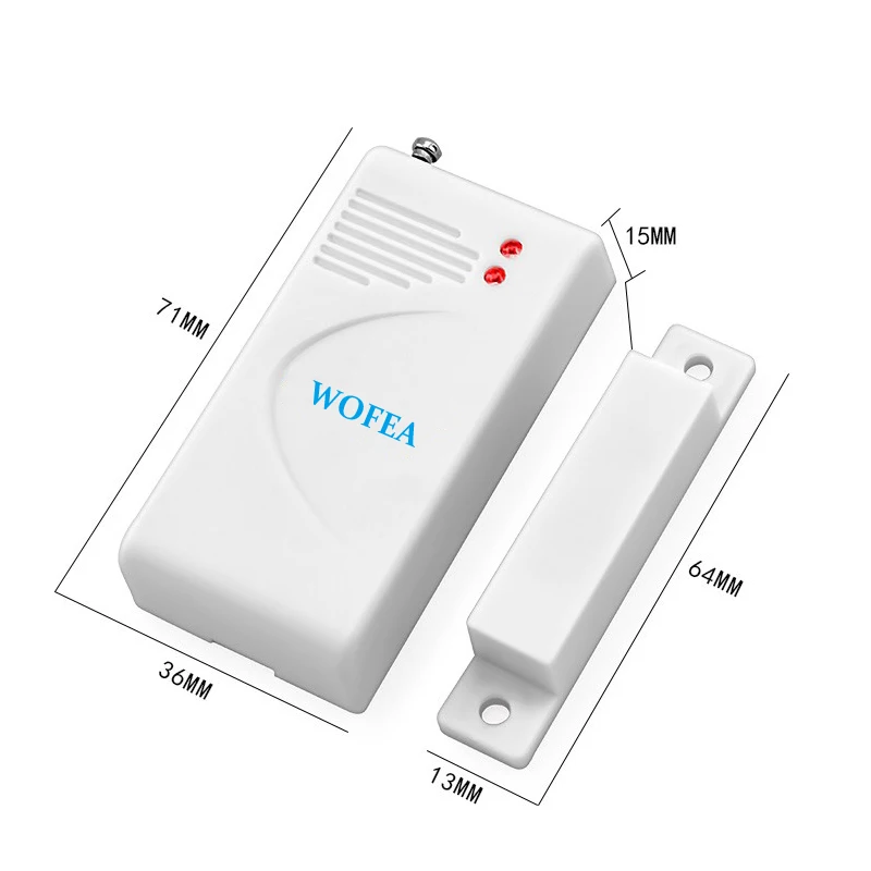 WOFEA 10 шт. новые Беспроводной окна двери магнитный сенсор охранной сигнализации CE
