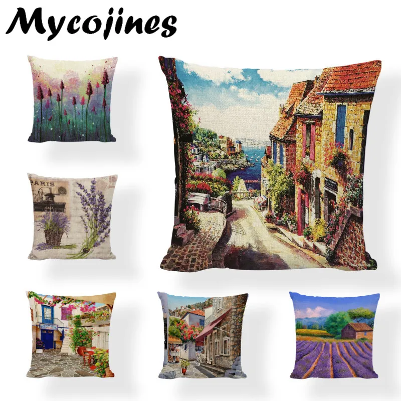 Чехол на подушку с лавандовой накидкой 17 дюймов для сада и гостиной|decorative throw pillows