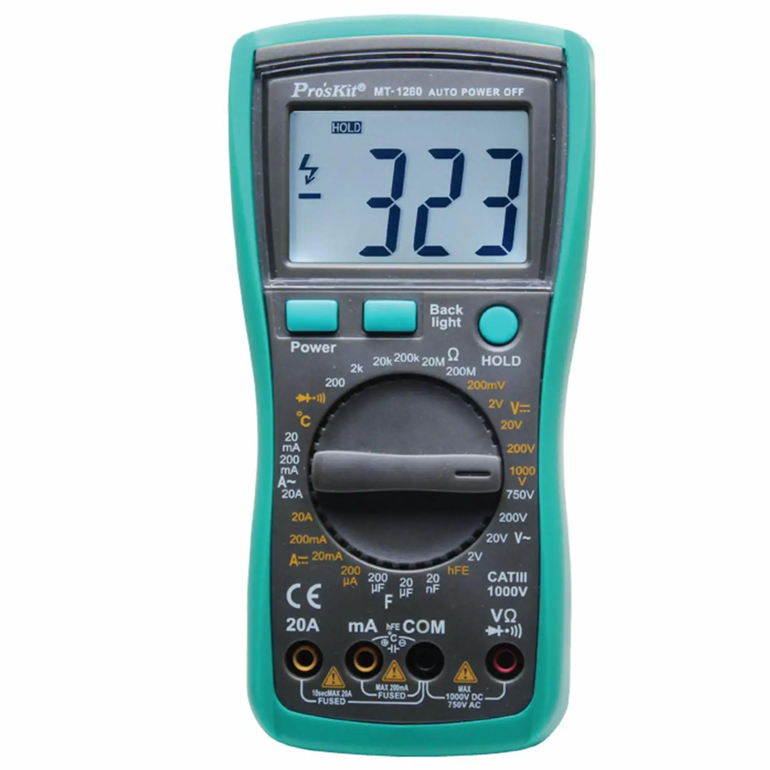 

Мультиметр цифровой, MT-1280-C, 3, 1/2, переменного тока, напряжения, тока, емкости