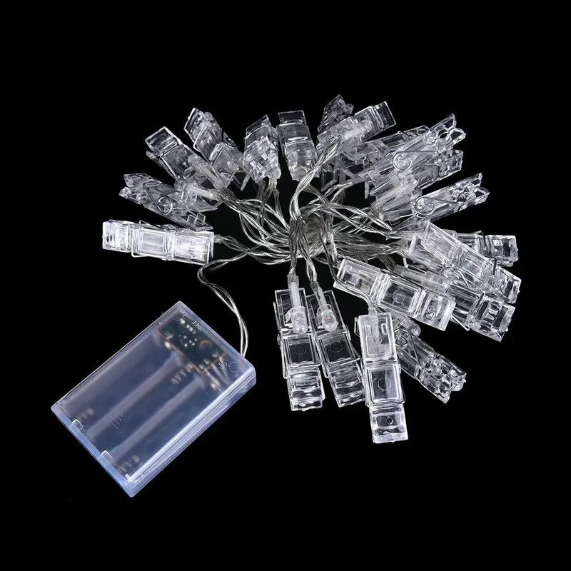 2 м F5 фото зажим светильник Фея изображение колышек Дисплей 20LED Рождественские