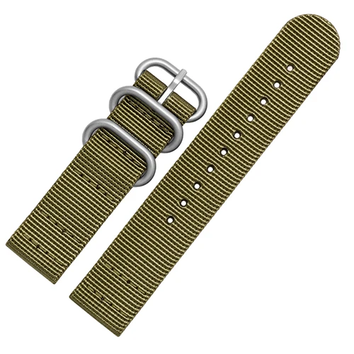 Green B 18 мм 20 мм 22 мм 24 мм 26 мм часы с ремешком NATO Band мужские серебряные пряжки холст DW ремни ремешок для часов Zulu ремешок для часов - Цвет ремешка: Green B