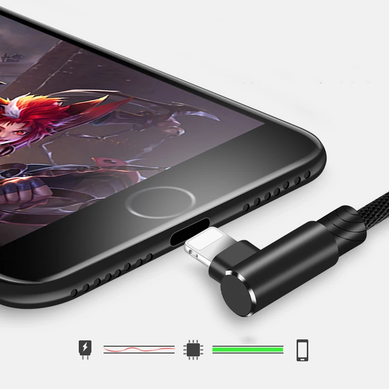 USB кабель Suntaiho для iphone XS MAX зарядный освещения 90 градусов usb зарядки Синхронизация