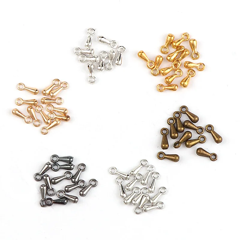 Винтажные металлические каплевидные переключатели 7 мм застежки для бусин