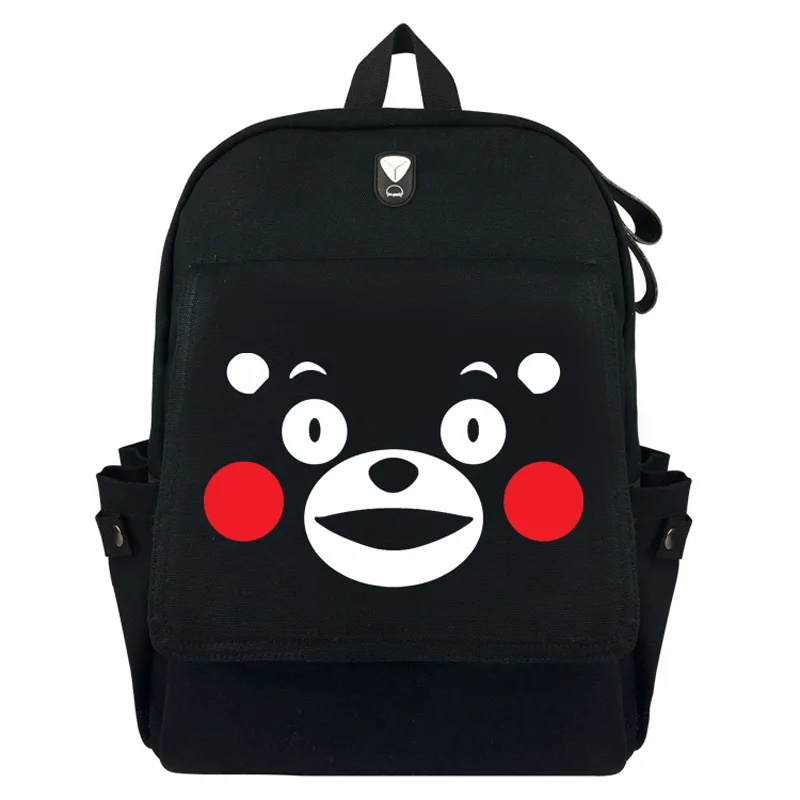 

Kumamon Smile Bear Style Printed Canvas Backpack Laptop Bag School Book Shoulder Bag Travel Cosplay Bag Boys Girls Gift