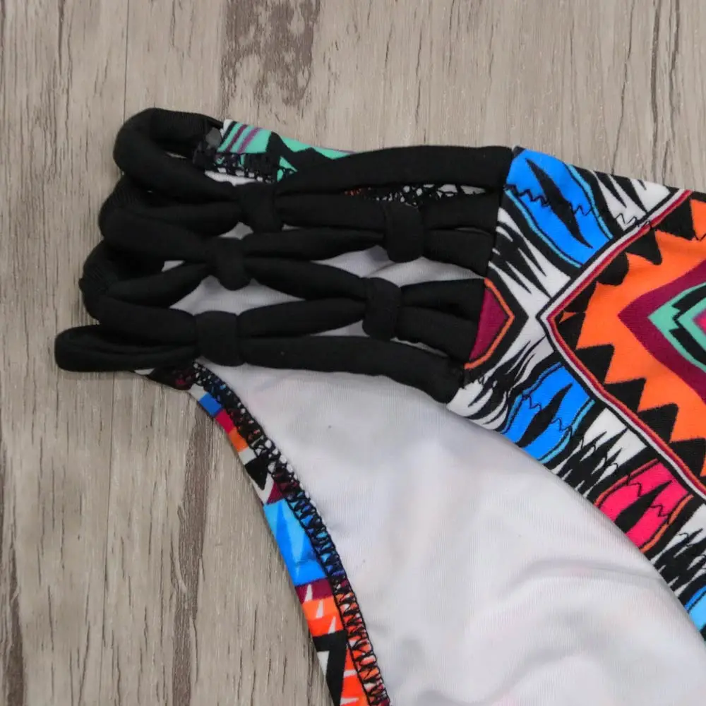 2018 Summer Women Print Biquini Bandage Swimsuit Sexy Bikini Set Push Up Swimwear Female Brazilian Maillot De Bain Femme |