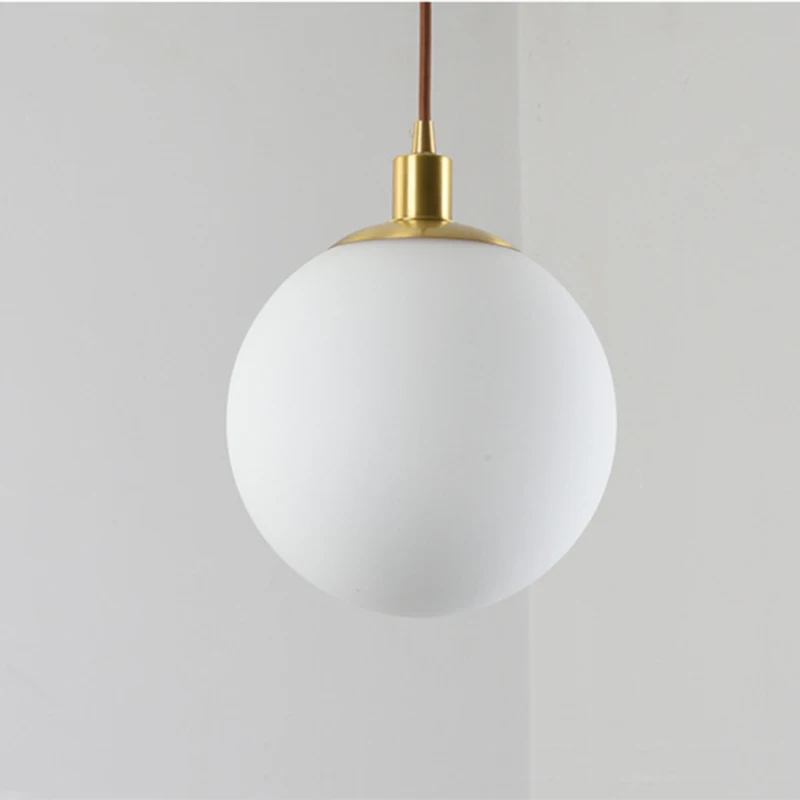 Современные подвесные лампы в стиле лофт из латуни со стеклянными шариками E27