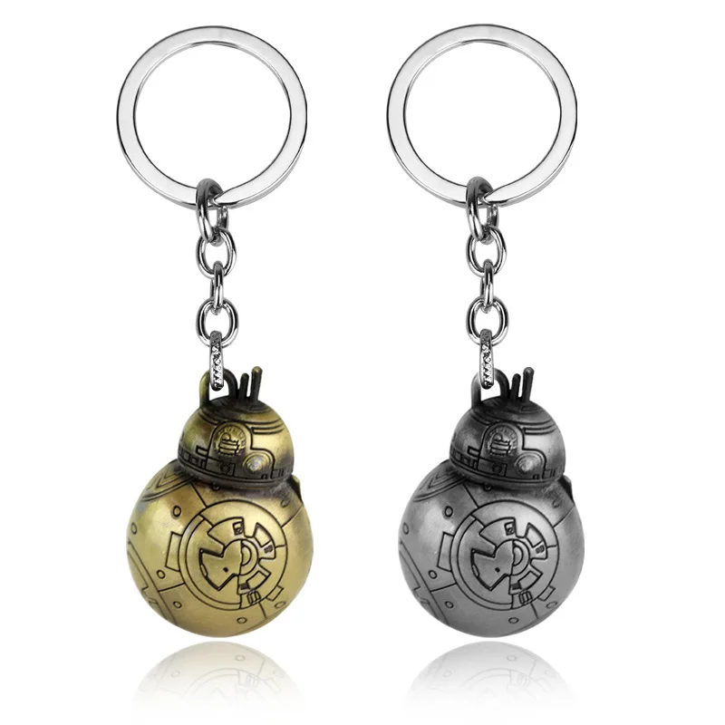 Кино &quotЗвездные войны&quot 7 The Force Awakens брелок игрушки BB 8 R2D2 Droid робот Металлический