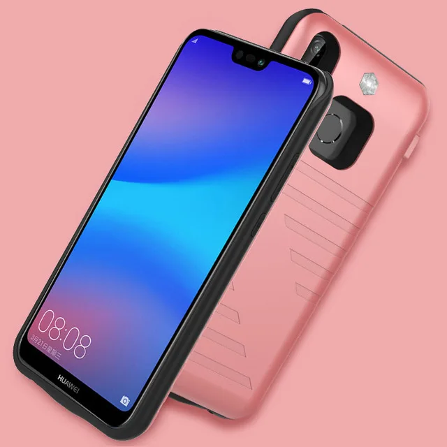 Розовый Чехол ZKFYS 6800 мАч высокого качества для huawei P20 Lite, быстрое зарядное устройство, чехол для huawei Nova 3E, запасной внешний аккумулятор, чехол - Цвет: Розовый