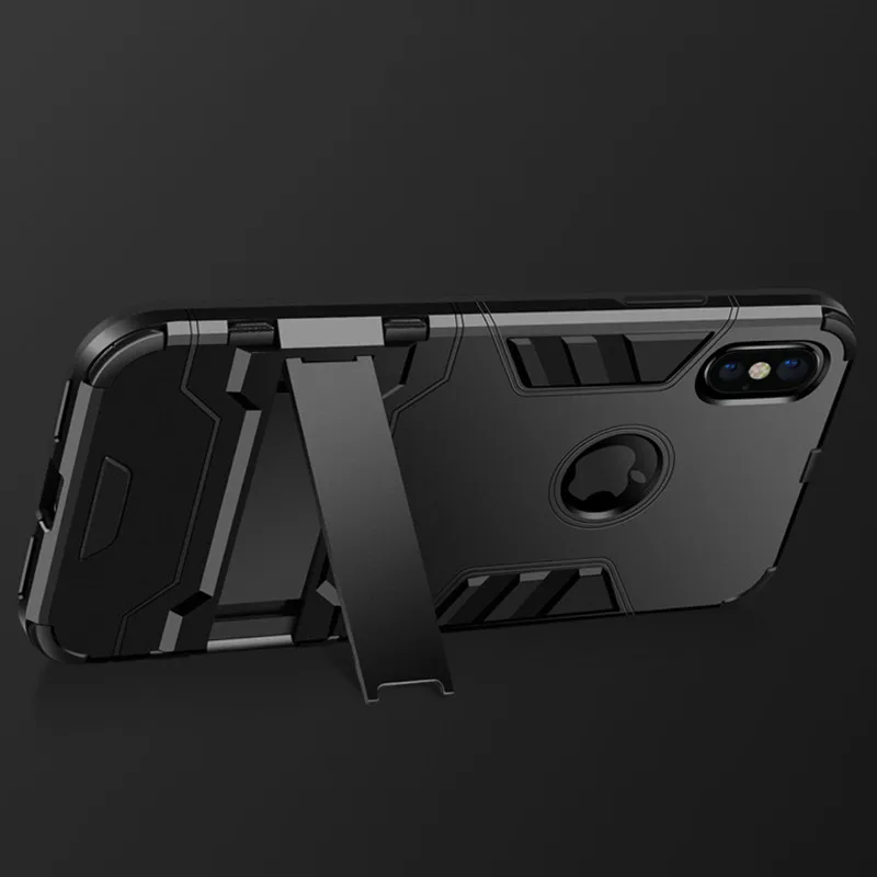 Бронированный чехол-подставка для телефона iPhone 11 7 8 6 6S Plus X XS max гибридный чехол из