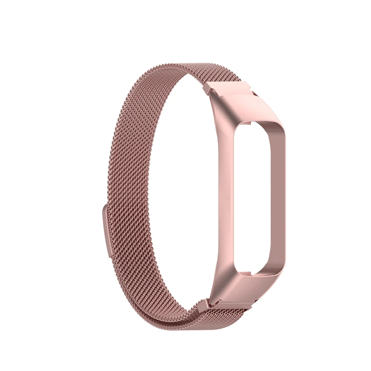 Rose pink Сменный ремешок для наручных часов из нержавеющей стали для samsung galaxy fit e SM-R375 Smartwatch Milan - Цвет: Rose pink