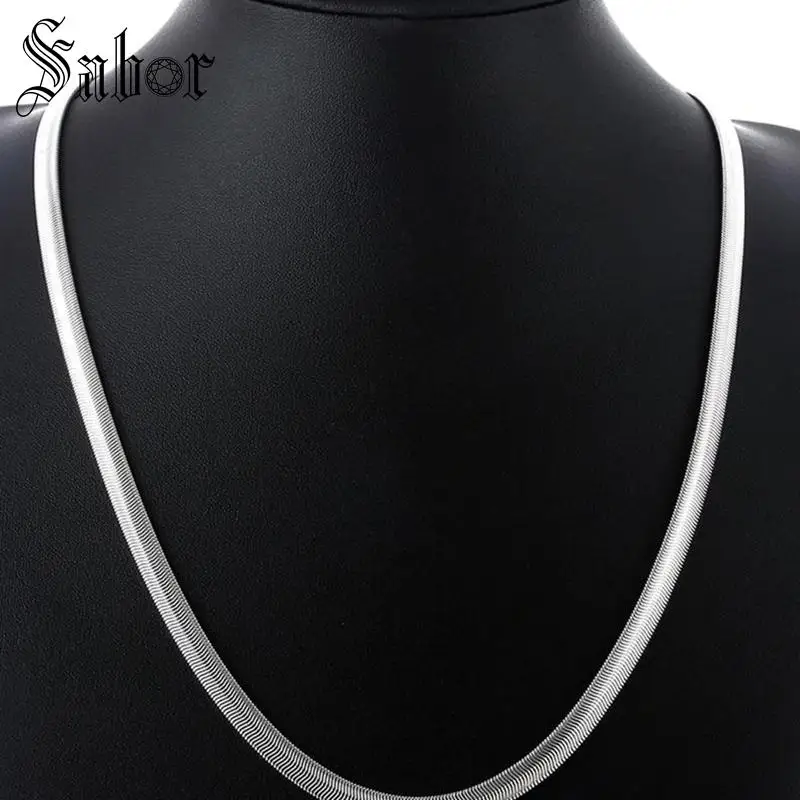 Цепочка-змея 6 мм романтичное серебряное ожерелье для женщин и мужчин простое