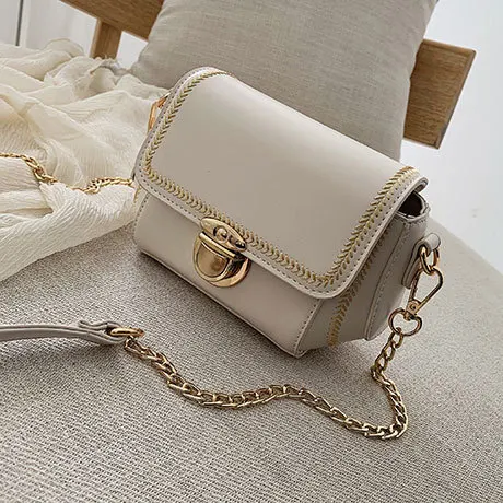 Женская маленькая квадратная сумка из искусственной кожи повседневная через