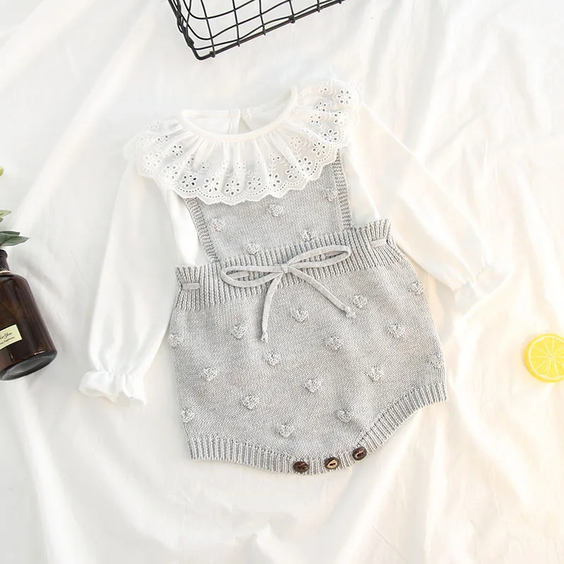 Baby Knitted Romper Autumn Infant Newborn Girls Woolen Knit For Boys Jumpsuit Toddler Clothes Overalls | Мать и ребенок