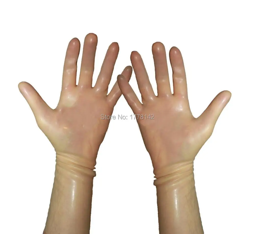 Latex Gloves Rubber Wrist Natural Transparent Size M |