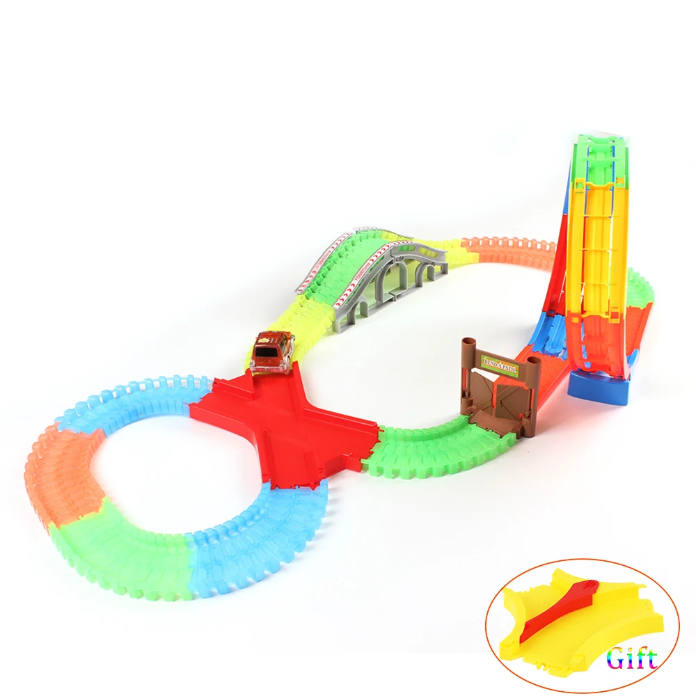 DIY слот Magic Twister треки 360 трюк петля действие светится в темноте трек Гибкая сборка