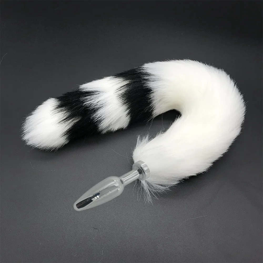 Dog Fox Tail Anal Plug sexy Toys Metal Fake Furry Butt sex Flirt Anus For Women role Games Product Couples | Красота и здоровье