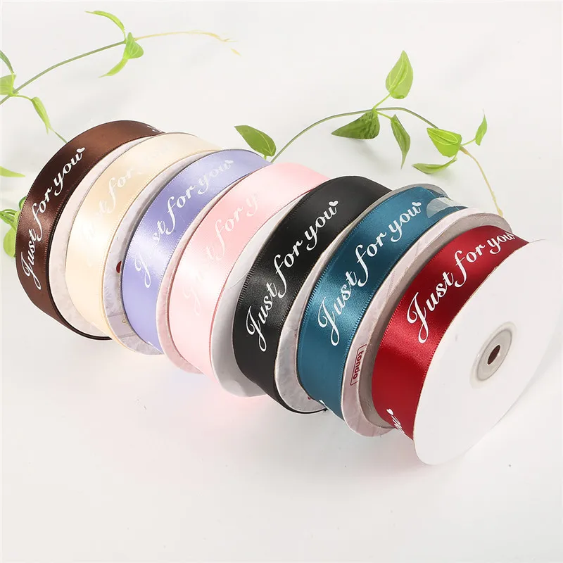 Mixed Color 25 мм 5 ярдов только для вас печатных резинка из полиэстера для свадебное платье для рождественской вечеринки украшения DIY бант лента ручной работы карты Упаковка для подарков - Цвет: Mixed Color