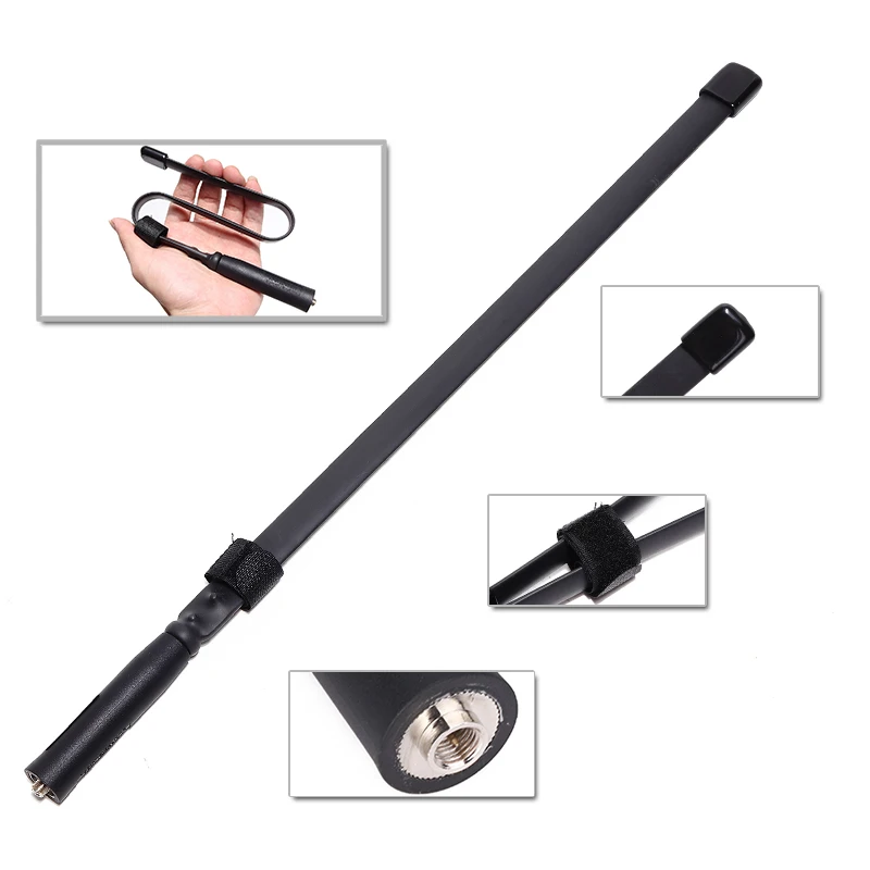 SMA-Male Двухдиапазонная VHF UHF 144/430Mhz Складная CS тактическая антенна для
