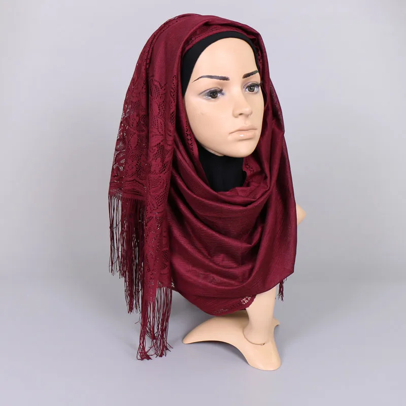 Женские шали с кисточками и цветочным принтом мусульманский хиджаб цветочные