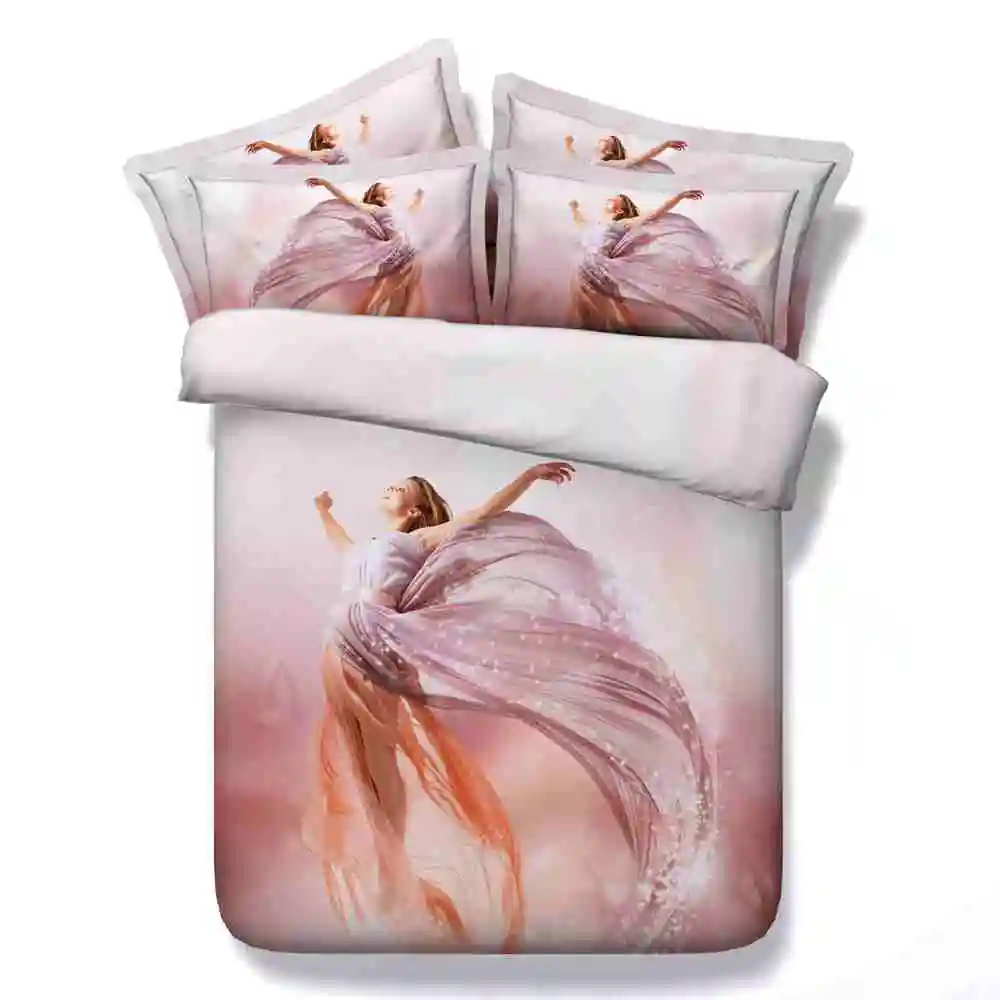 Комплект постельного белья королевского размера 5 шт. 3d хлопок конский