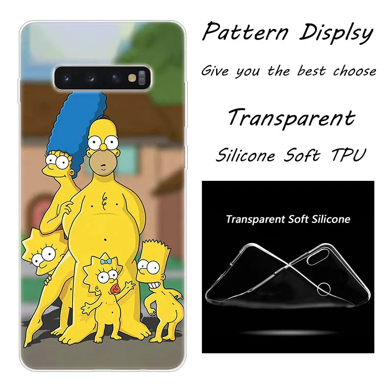 002 Популярный Мягкий силиконовый чехол Homer Simpson для samsung Galaxy S10 S9 S8 Plus S7 Edge A6 A8 Plus A7 A9 A5 Модный чехол - Цвет: 002