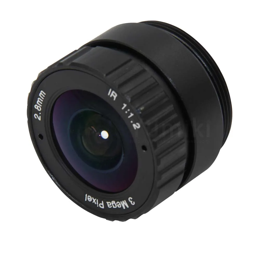 Yumiki 1/2. " 3mp HD 2.8 мм Объективы для видеонаблюдения CS горе ИК широкоугольный 120 градусов для безопасности IP Камера