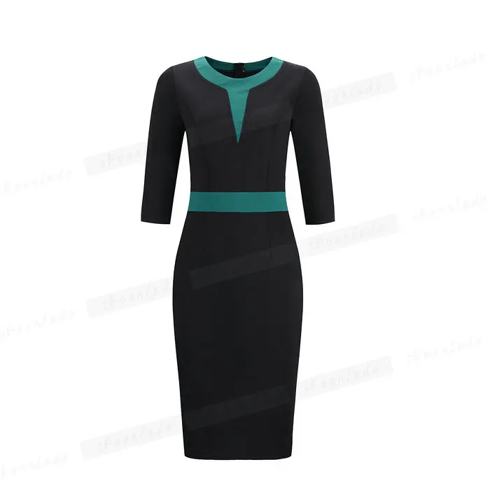 Full Green Офисные женские однотонные платья Женская хорошая форма тонкое модное элегантное платье средней длины карандаш с высокой талией без рукавов Женская одежда - Цвет: Full Green