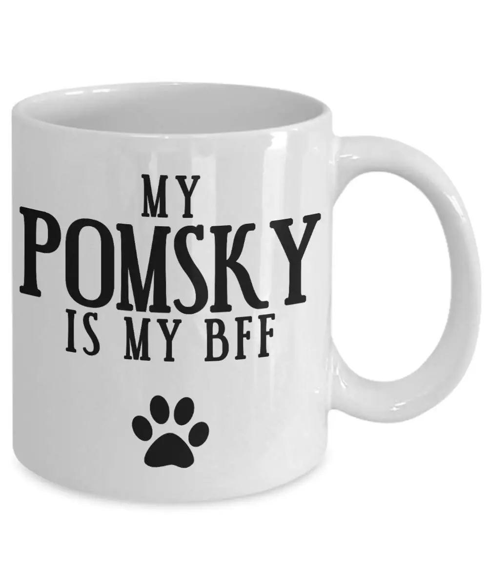 Кружка My Pomsky is my bff для влюбленных собак уникальный подарок на день рождения новая