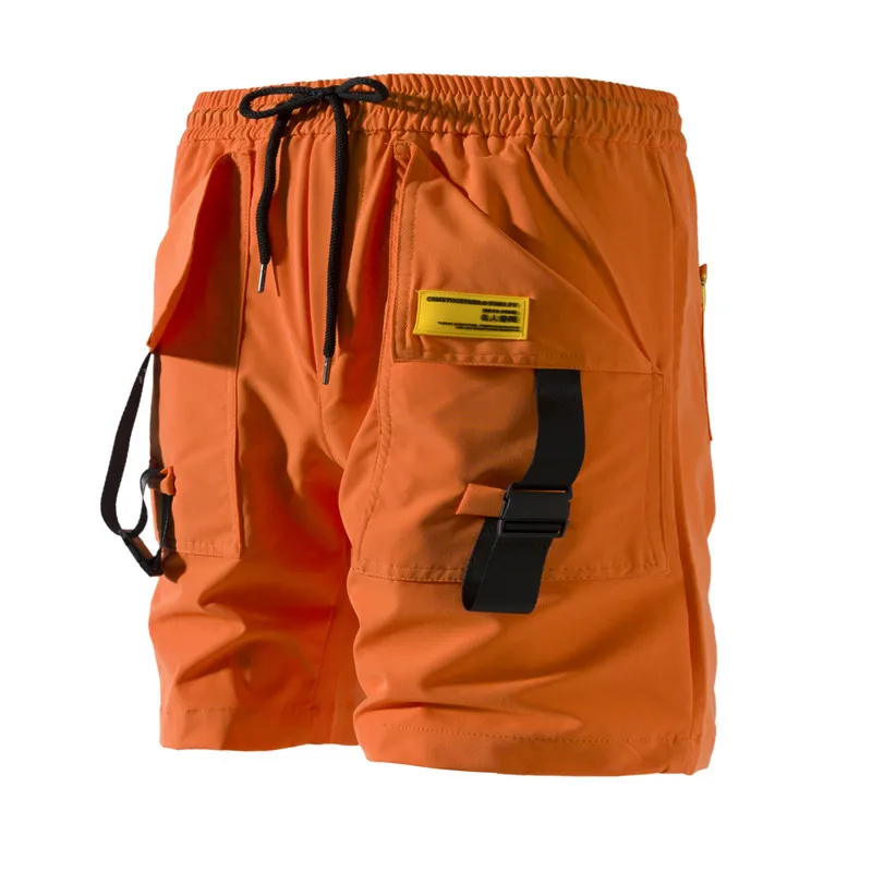 Мужские шорты-карго в стиле Харадзюку свободные шорты хип-хоп с карманами