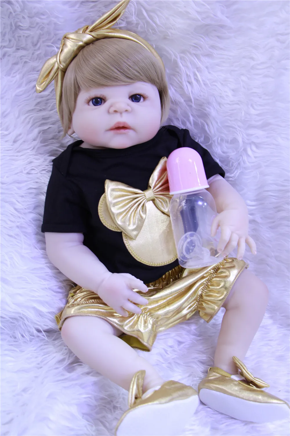 Bebe куклы на все тело силиконовые куклы reborn baby girl 2" reborn baby куклы подарок новорожденным bonecas