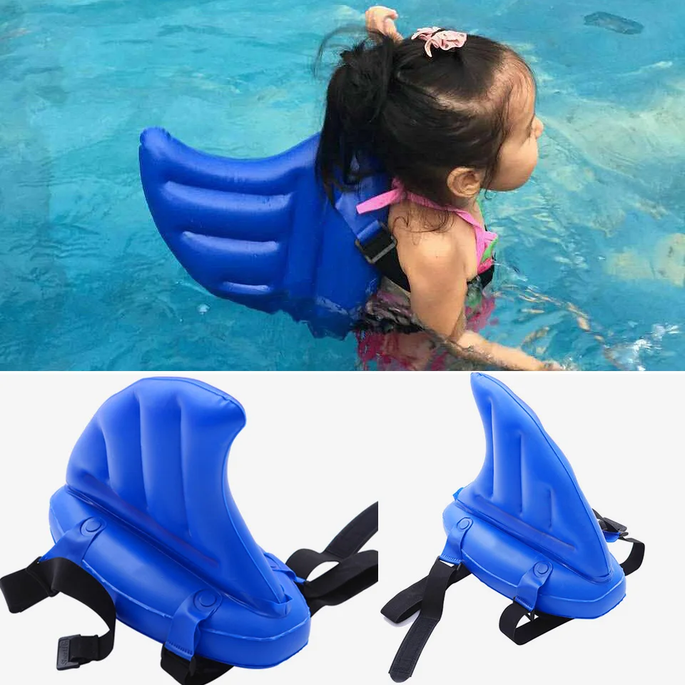 Kid's toy learning to swim artifact shark fins copycat inflatable children swimming pool Life buoy floats swimming rings