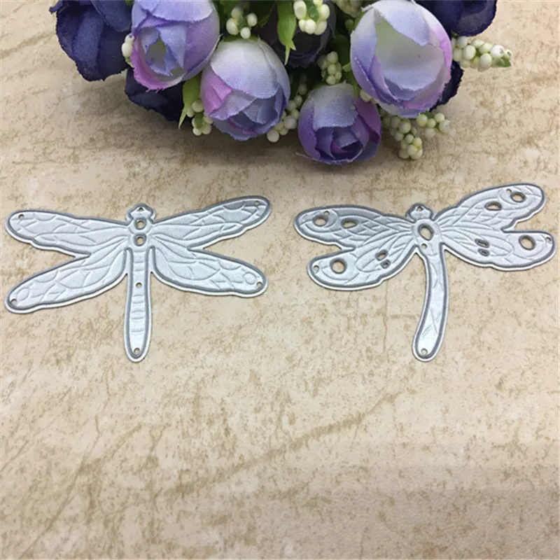 

2pcs Dragonfly Metal Cutting Dies for Scrapbooking DIY Photo Album Card Paper Card Making Stencil Decoration Die Cutting Templat