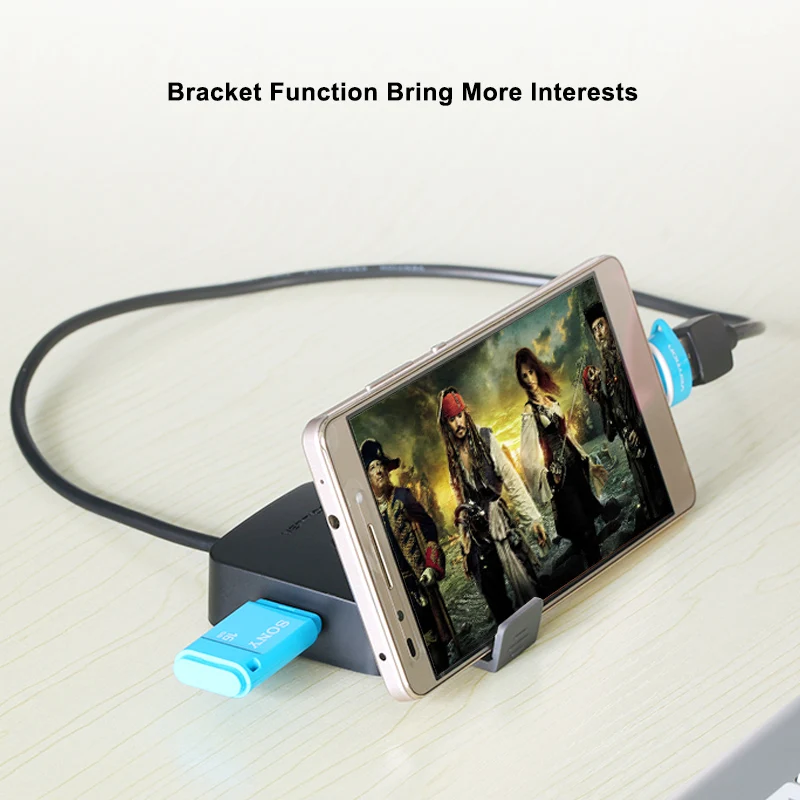 Vention 4 порта USB 2 0 концентратор разветвитель адаптер с micro usb подставка питания для
