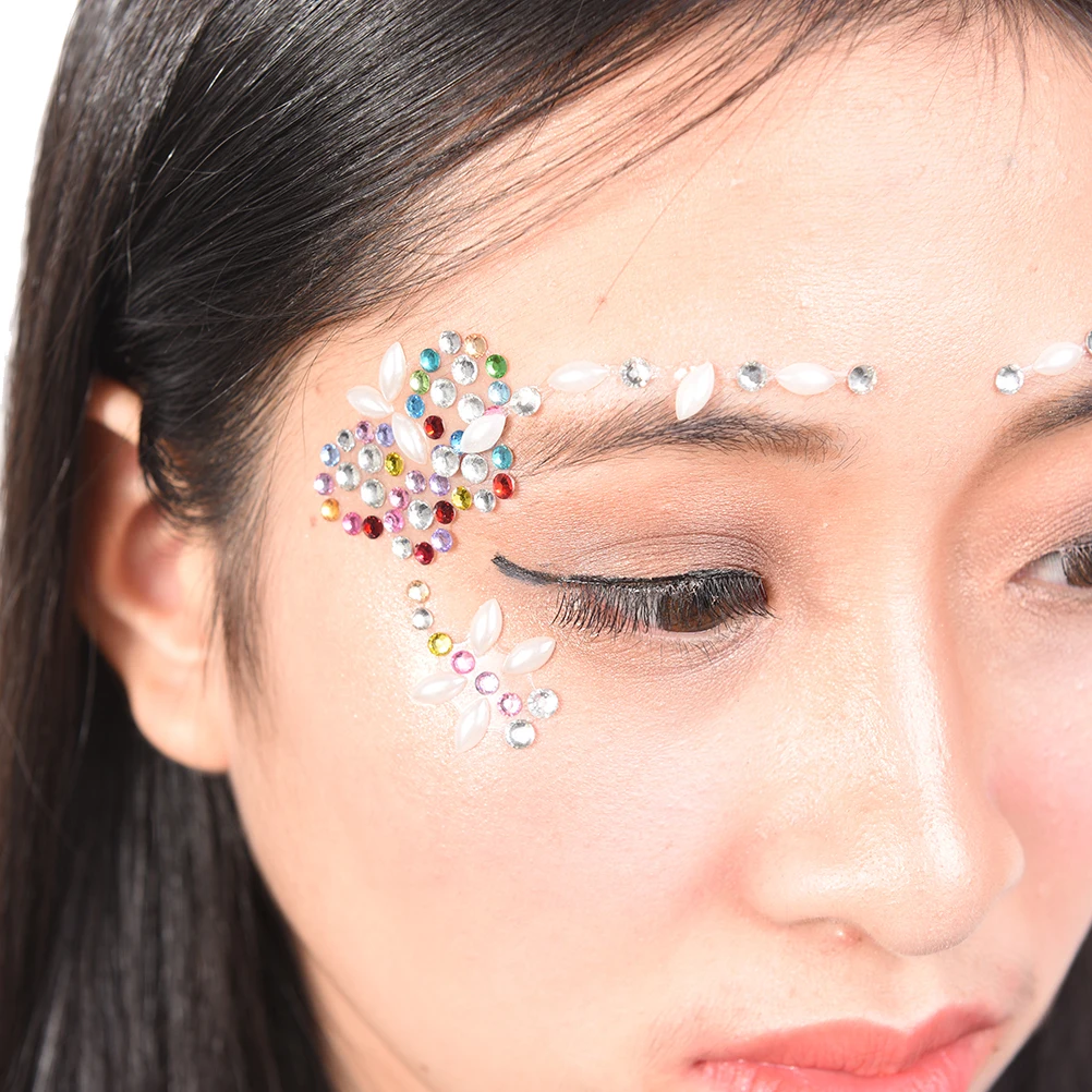 160Pcs/Sheet Body glitter Diy Decal Art Crystal Diamond Bling Rhinestone Self Adhesive Stickers for eyes 5mm | Красота и здоровье