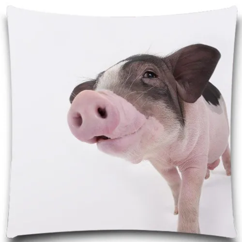 Квадратный хлопок полиэстер Наволочки 5 размеры 9 Стиль Дома Декоративные Романтический мягкая кровать животные кабан свинья узор