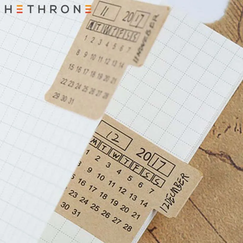 Креативный стикер Hethrone из 2 предметов с вечным календарем ежедневник органайзер