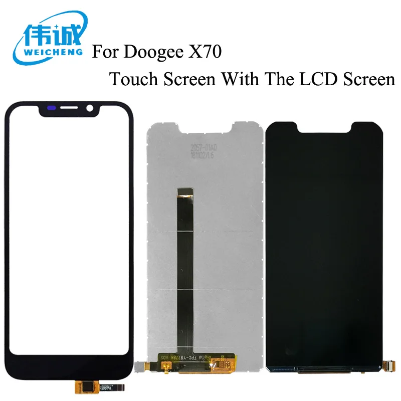 Сенсорный экран 5 дюйма сенсорный Для Doogee X70 ЖК-дисплей внешнее стекло объектив